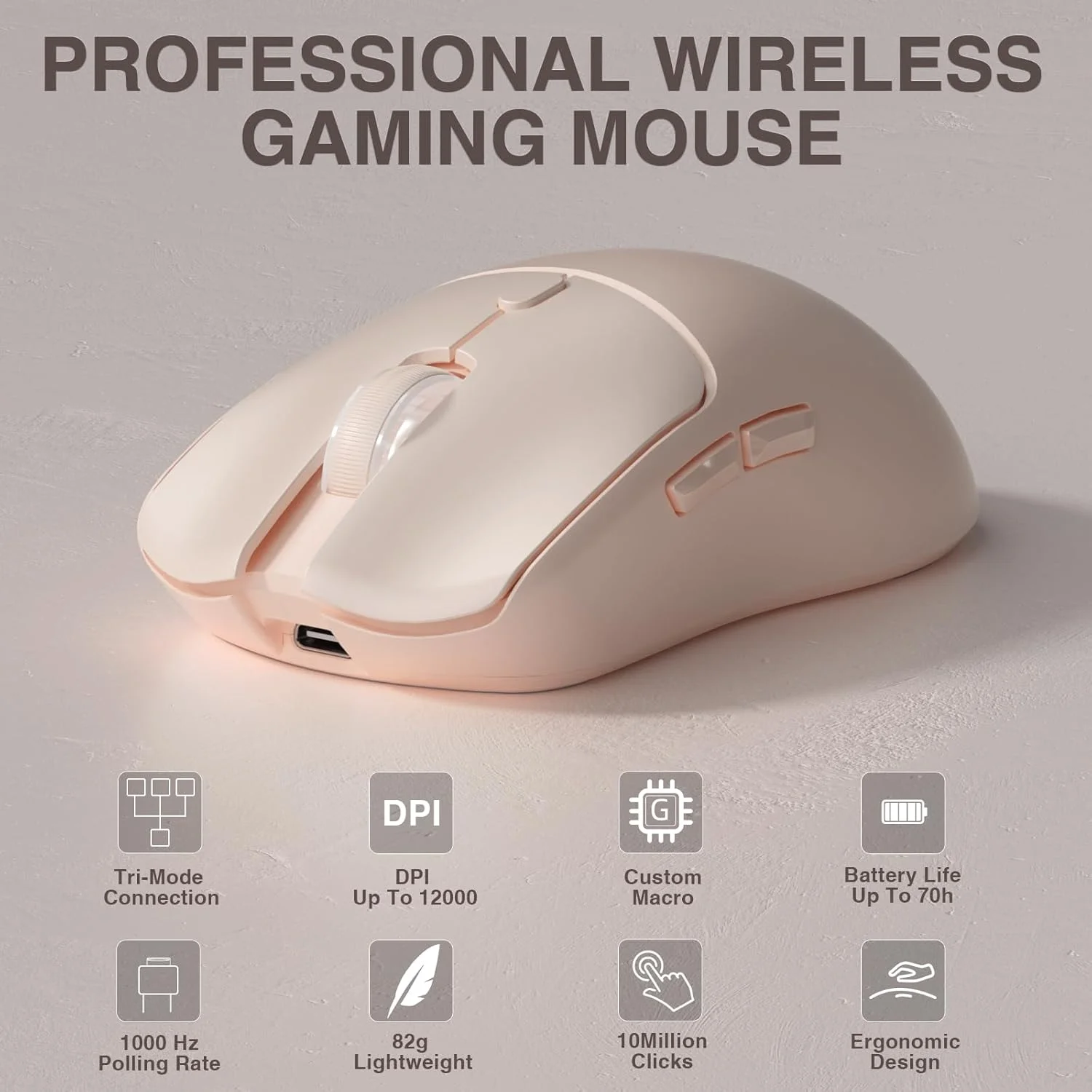 Laptop Ergonomic Accessories - Mouse Gamer Sem Fio Tri-mode AULA