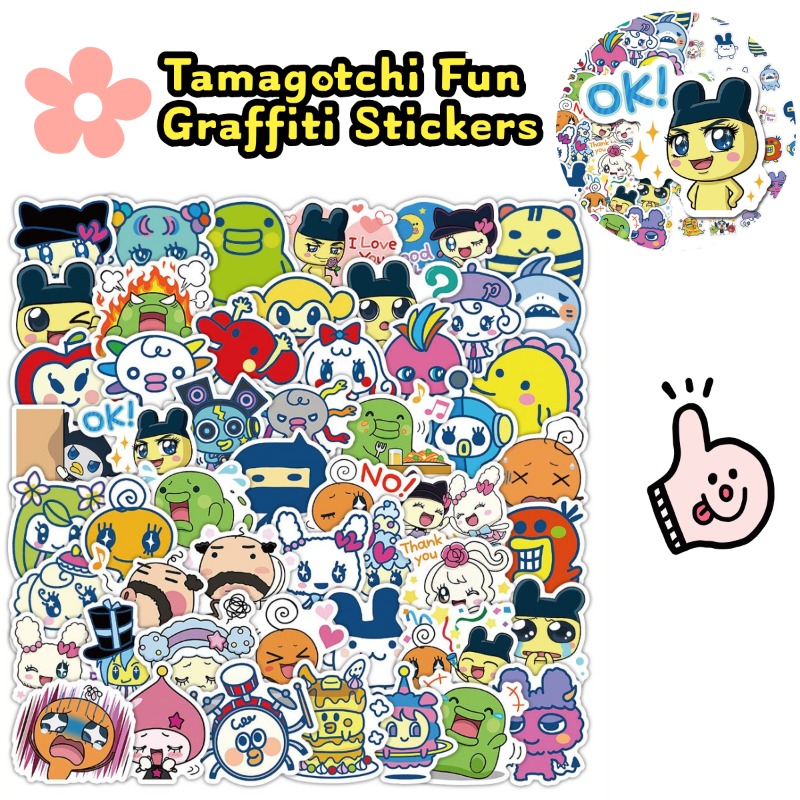 Laptop Accessories Stickers - Adesivos Tamagotchi Japoneses, Animais Eletrônicos Mametchi