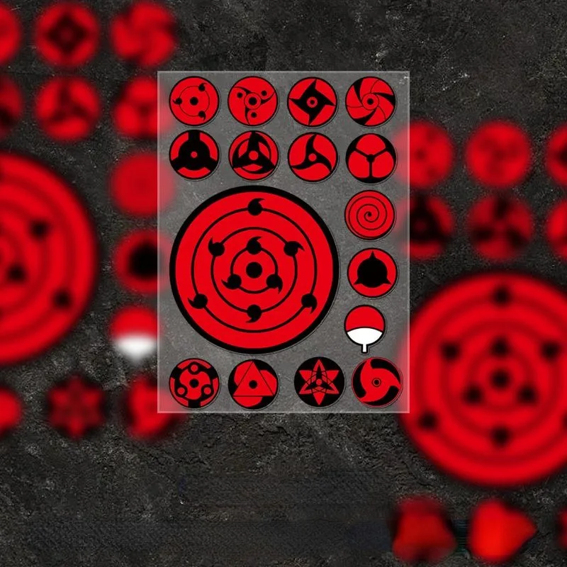 Accessories For New Laptop - Naruto Sharingan Cartoon Animation Adesivos, Personalizados,