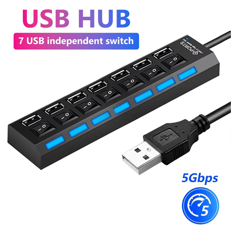 Laptop Accessories Computer - Hub USB 2.0 de 7 portas