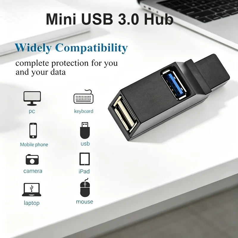Hub USB 3.0 2.0 Rotativo com 3 - Laptop Accessories Usb avaliação e preço