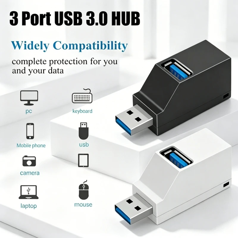 Hub USB 3.0 2.0 Rotativo com 3 - Laptop Accessories Usb avaliação e preço