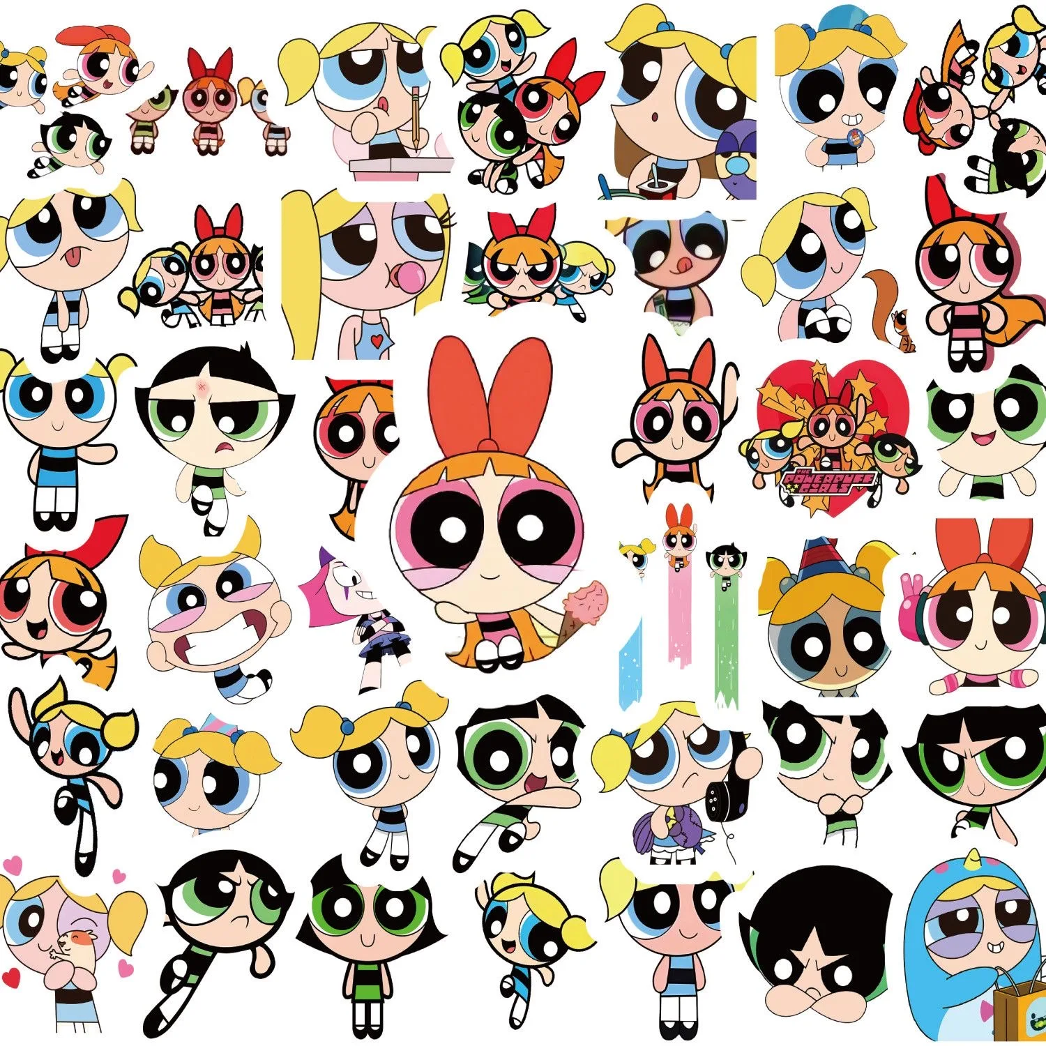 100 Adesivos Powerpuff Girls e - Laptop Bag Waterproof avaliação e preço
