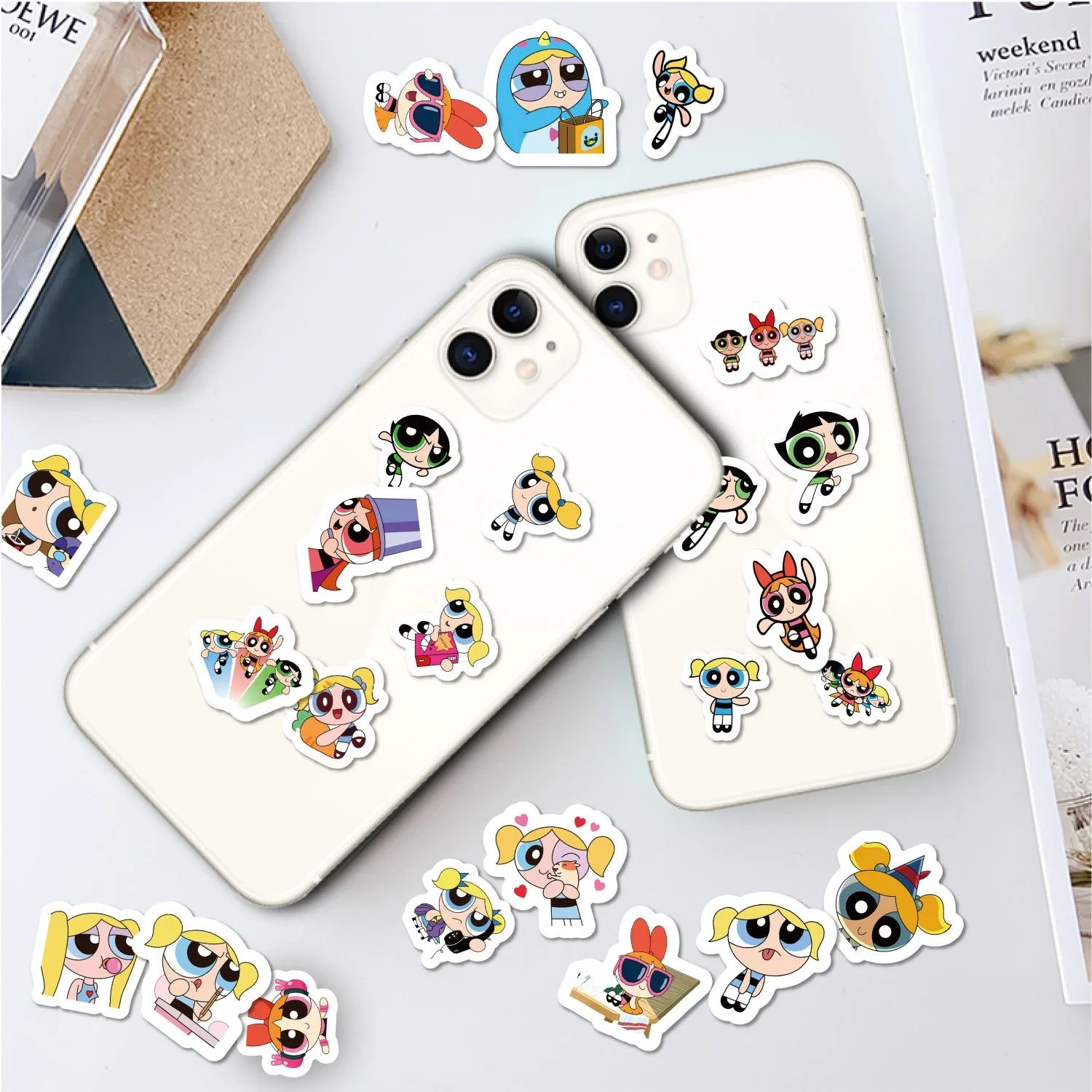 100 Adesivos Powerpuff Girls e - Laptop Bag Waterproof avaliação e preço