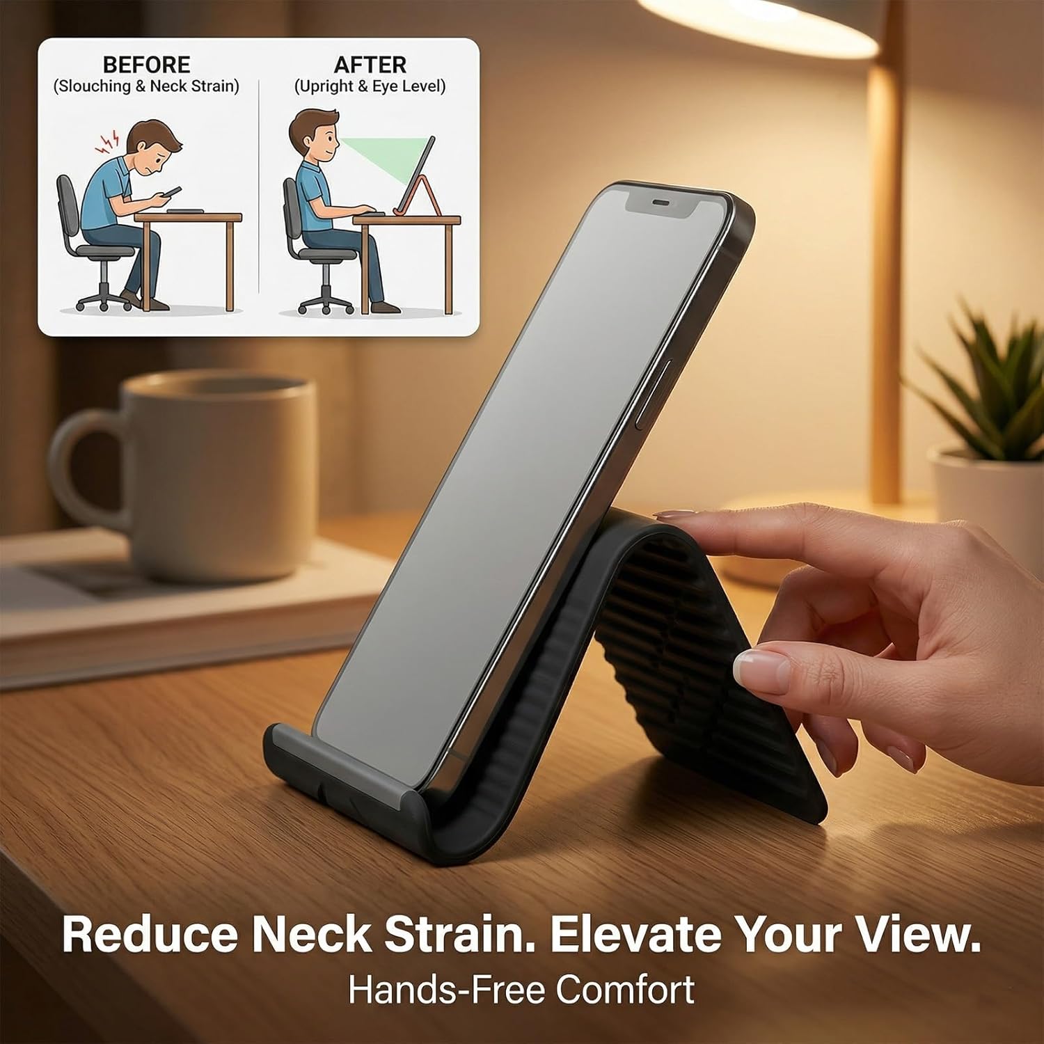Suporte de Telefone de Silicon - Laptop Ergonomic Accessories avaliação e preço