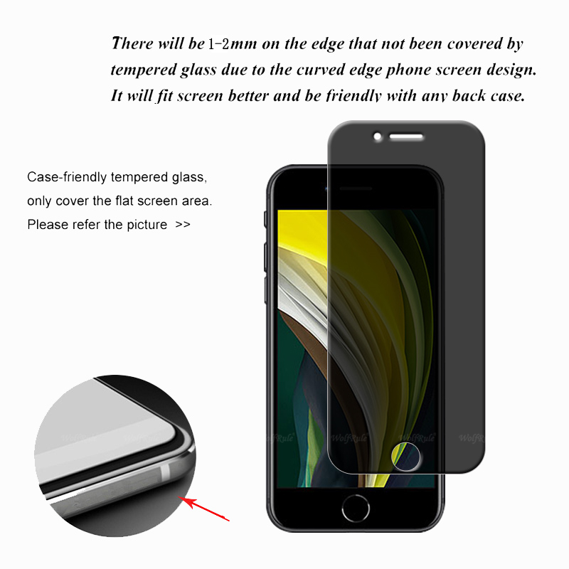 1-4 pçs para iphone se 2022 vi - Privacy Screen Filter avaliação e preço