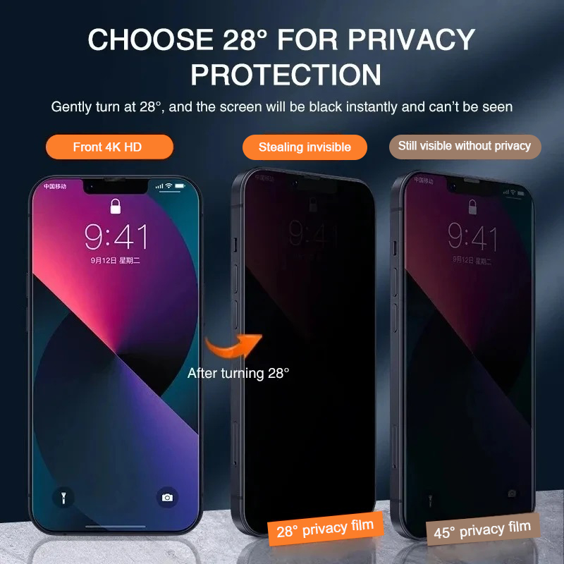 1-5 pces anti espião vidro tem - Privacy Screen Filter avaliação e preço