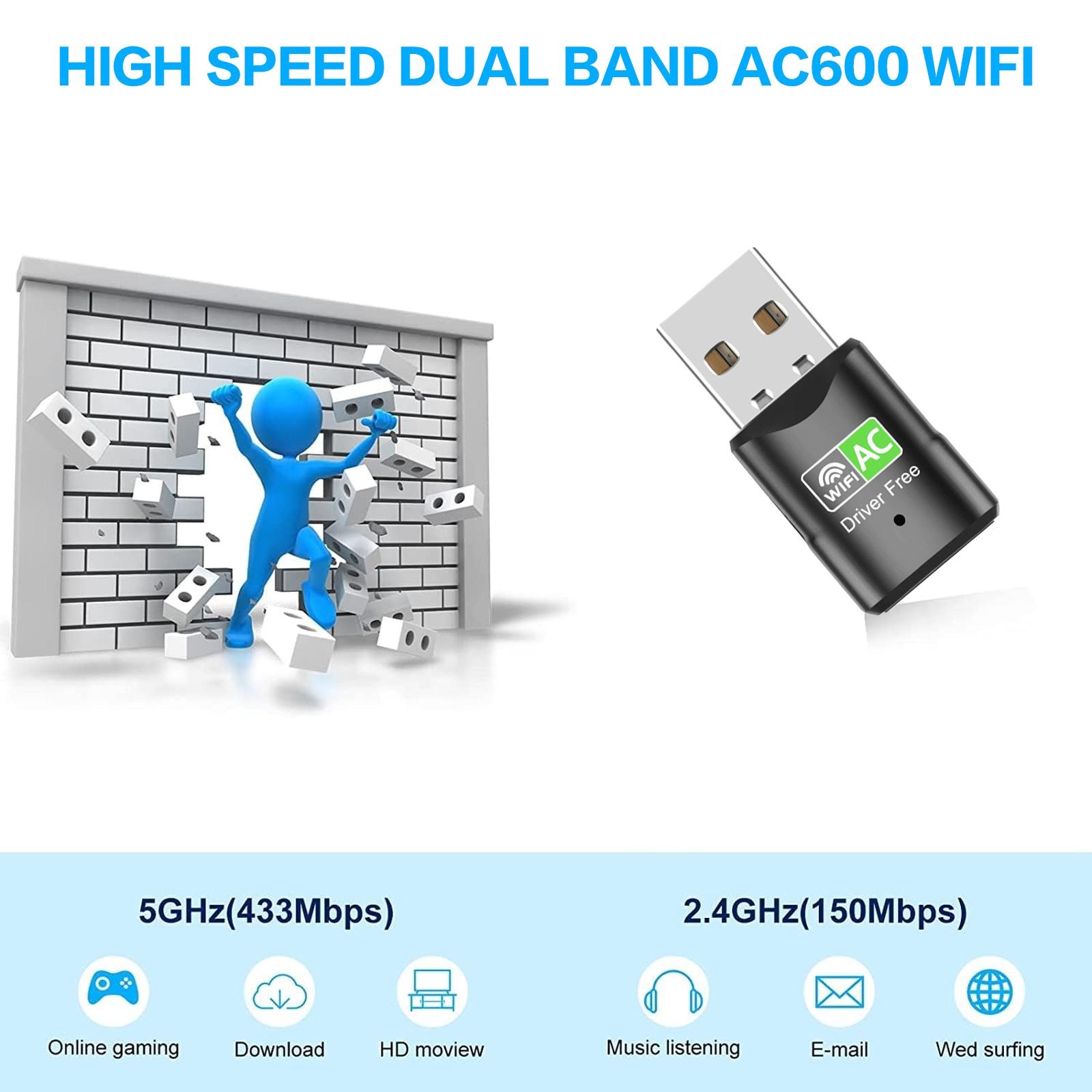 Adaptador wi-fi usb ac600, min - Laptop Ergonomic Accessories avaliação e preço