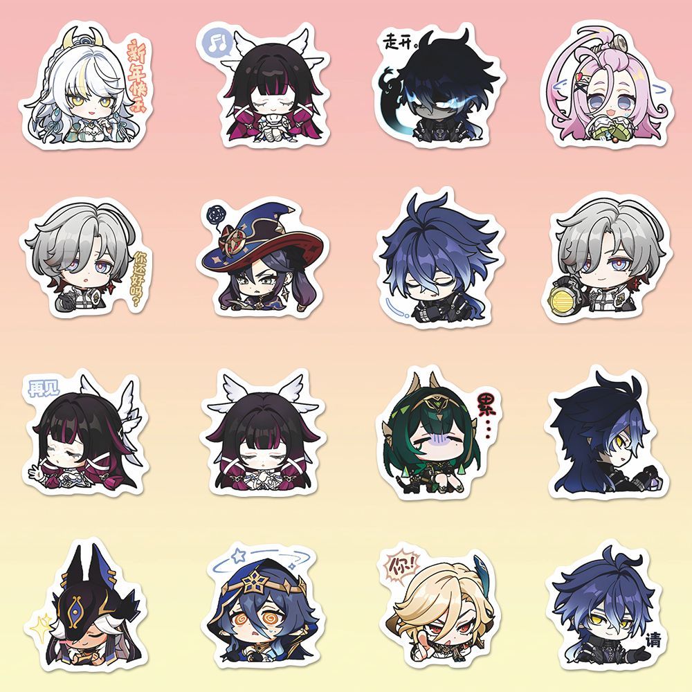 64PCS Adesivos de Anime Genshi - Laptop Accessories All avaliação e preço